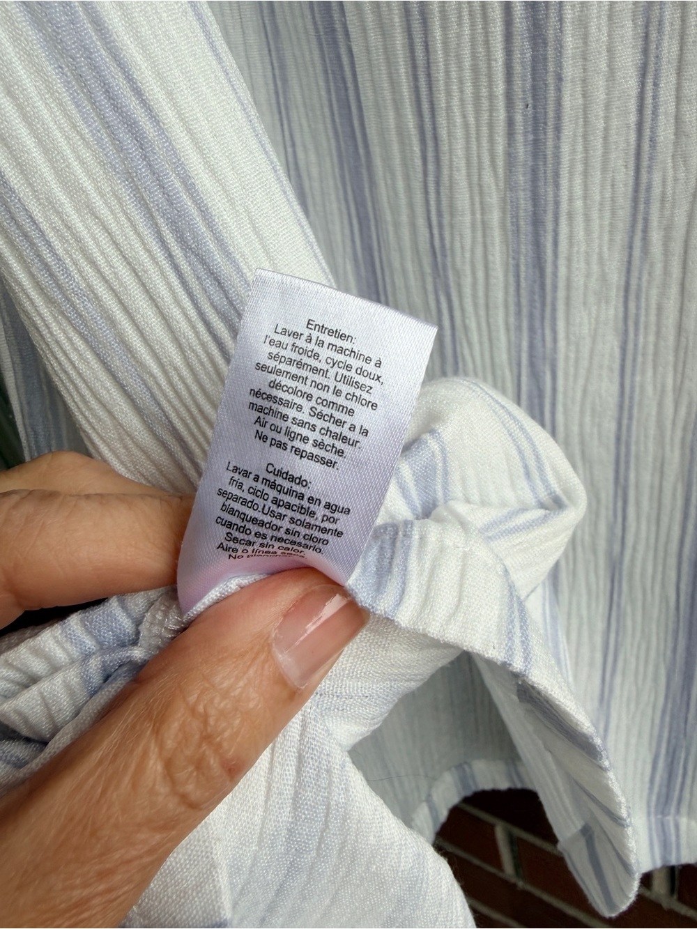 Light Blue & White Stripe Pajama Sleep Tank and Pant Set - Picture 6 of 16